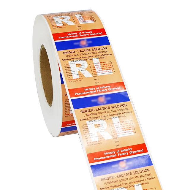 40mm Patterned Vinyl Sticker Roll Pharmaceutical Colorful Adhesive Label 3