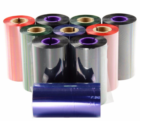 Green Thermal Transfer Ribbon For Zebra Printer Resin Wax Ribbon 110mm X 74m