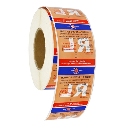 40mm Patterned Vinyl Sticker Roll Pharmaceutical Colorful Adhesive Label