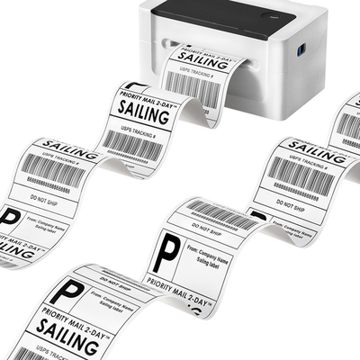 4x6 Shipping Labels Customized Thermal Label Sticker Paper Synthetic Packaging