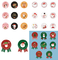 Pantone Color Sticky Label Roll PVC Merry Christmas Vinyl Stickers