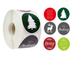Christmas 2 Inch Round Sticky Labels On A Roll 1000pcs CMYK Color